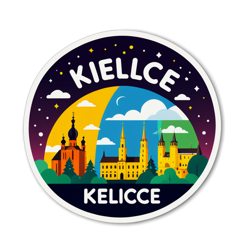Widok Kielc w minimalistycznym stylu
