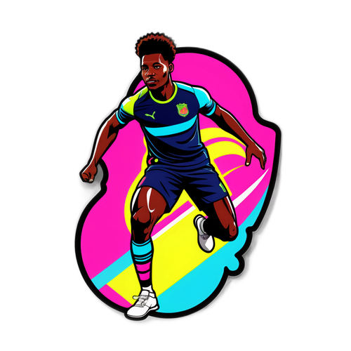 Fütüristik Futbol Sticker Tasarımı
