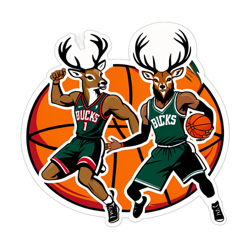 Basketball Duel: Bucks vs Heat Mascots