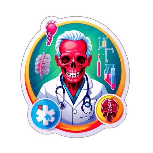 医学主题贴纸: 解剖过程