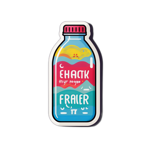 Waterfles Sticker met Gezondheidsbewuste Berichten