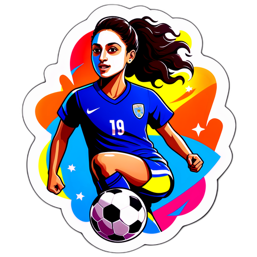Motiverende klistermærke af Nadia Nadim