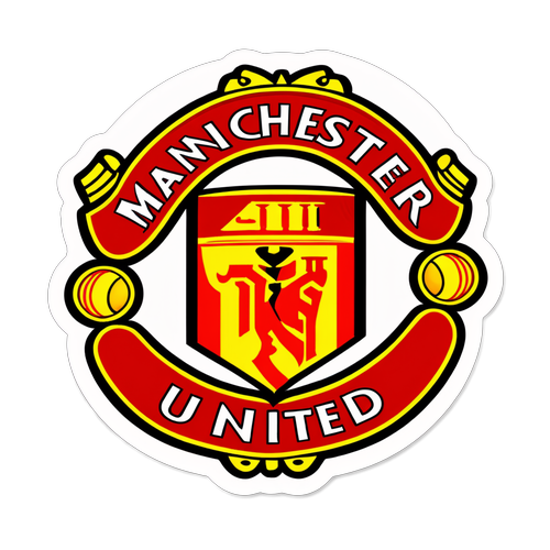โลโก้ทีมแมนเชสเตอร์ยูไนเต็ดพร้อมสโลแกน 'ปีศาจแดง'