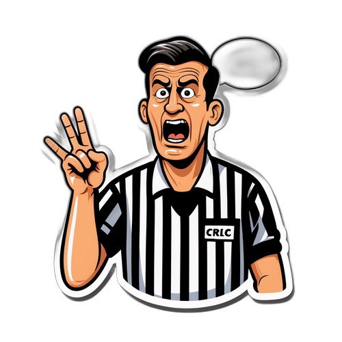 Wasit Sepak Bola dengan Ekspresi Humor