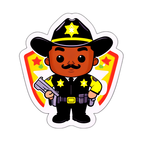Skapande av en lekfull dekal med sheriffmärke