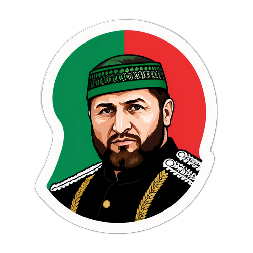 Наклейка з портретом Рамзана Кадирова