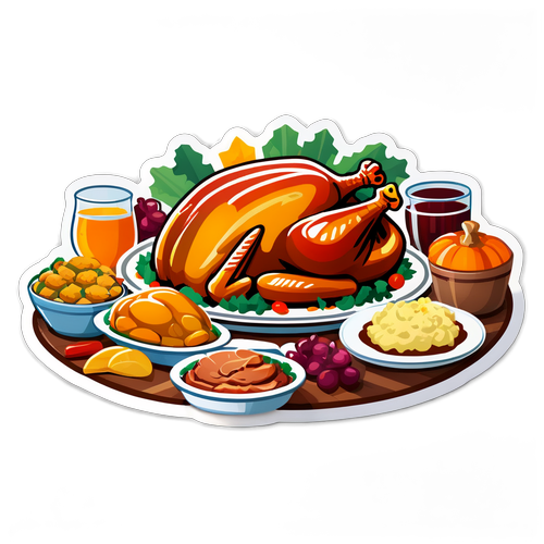 Sticker di una festa di Thanksgiving