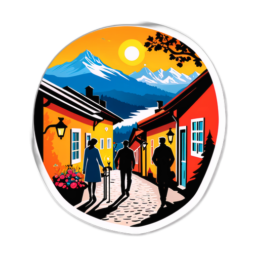 Romantyczny krajobraz Rigi