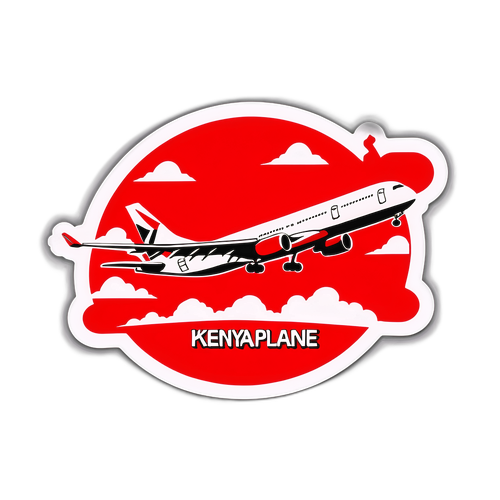 Aufkleber mit einem Flugzeugabsturz