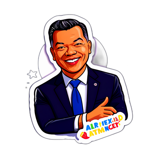 Politisk Sticker med Alex Padilla
