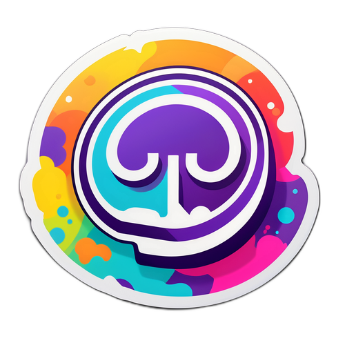 Twitch Logolu Renkli Arka Plan Stickerı