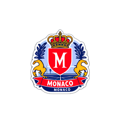 Stylischer Aufkleber des Monaco-Teams