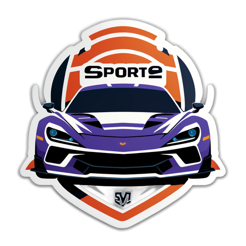 Sportbilsticker med mästerskapsmärke