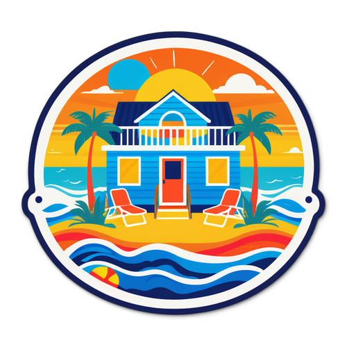 Summer Vibes House Sticker