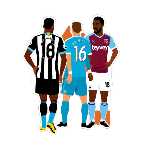 Thiết kế sticker cầu thủ Newcastle và West Ham đối đầu