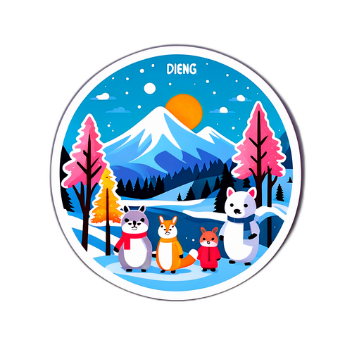 Stiker Musim Dingin Dieng