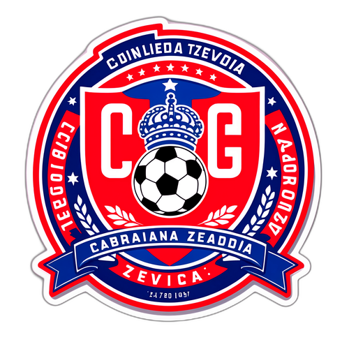 Sticker ya Crvena Zvezda ya mtindo wa zamani