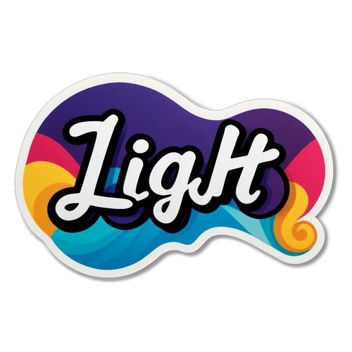Αυτοκόλλητο με τη λέξη 'light'