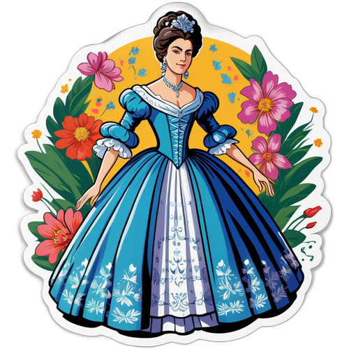 Sticker de Cécilia Bartoli en robe de scène