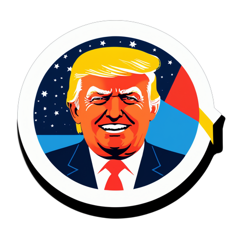 Graph-Themed Sticker: Trump’s Approval Rating