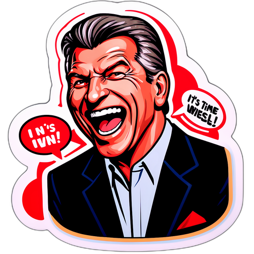 Eğlenceli Komik Stil Sticker: Vince McMahon