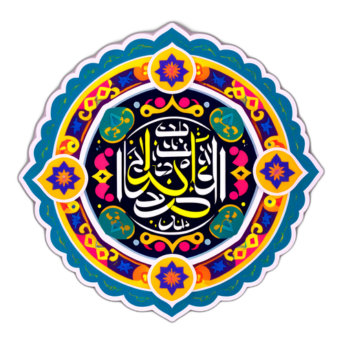 Stiker 'Niat Zakat' dengan Pola Islami