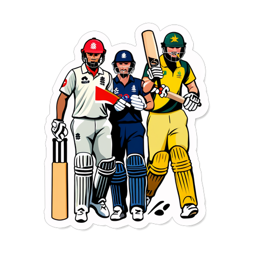 Sticker Tematik Kriket: England vs Australia