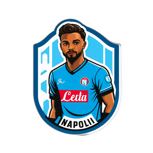 สติกเกอร์โลโก้ Napoli และนักฟุตบอล