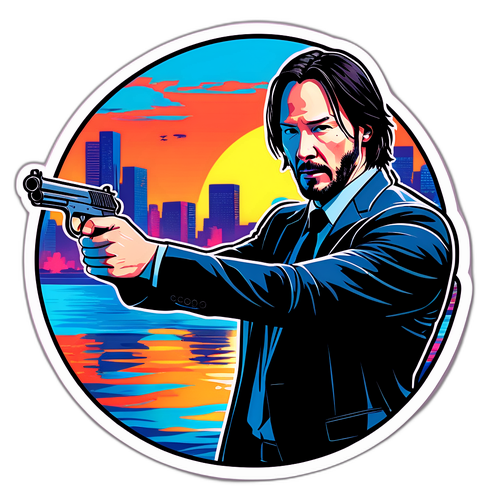 John Wick-stílusú matrica