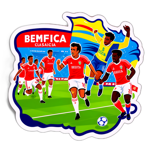 Stiker Pertandingan Benfica dan Arouca