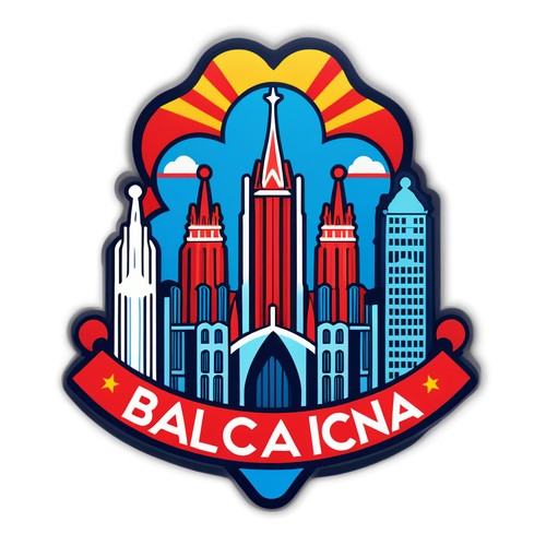 Barcelona vs Atlético Madrid - The Classic! Skyline Sticker