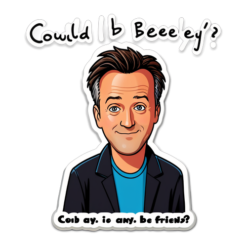 Unleash Your Inner Chandler: "Could I BE Any Cooler?" Sticker Design That Will Make You Smile!