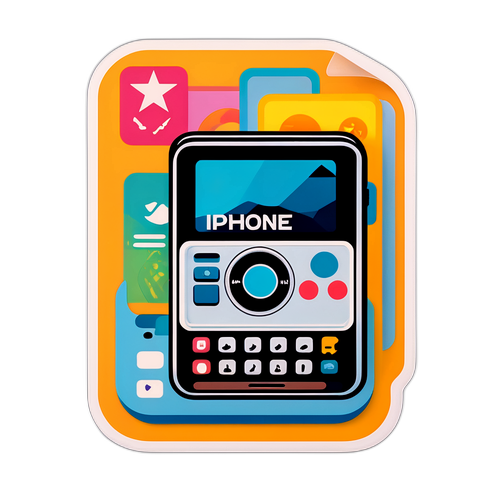 Autocollant vintage d'iPhone