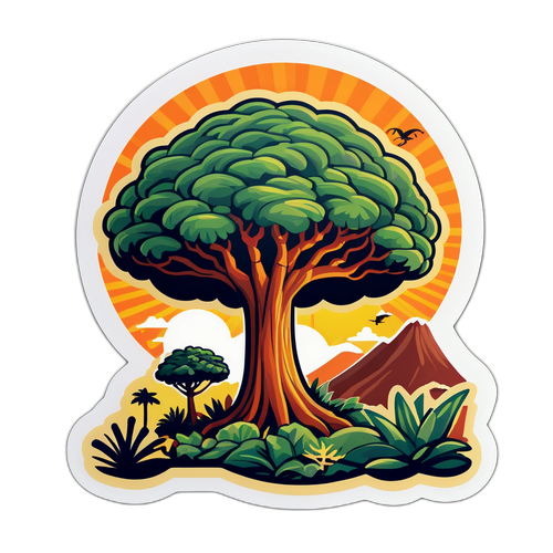 Sticker met Flora en Fauna van La Palma