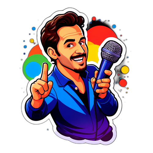 Marc Terenzi mit Mikrofon Sticker