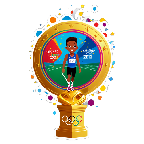 Chasing Gold in 2024! Unleash Your Olympic Dreams with This Inspiring Sticker!