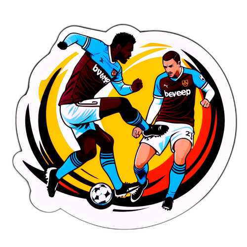 Abstracte Sticker van de Wedstrijd Wolverhampton vs. West Ham