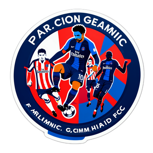 Sticker Paris Saint-Germain FC vs Atletico Madrid