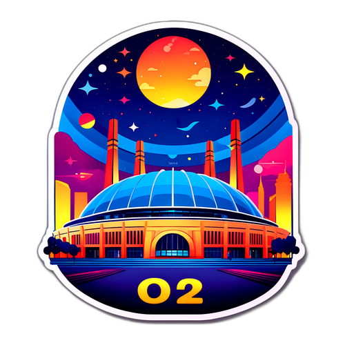 O2 Arena v noci