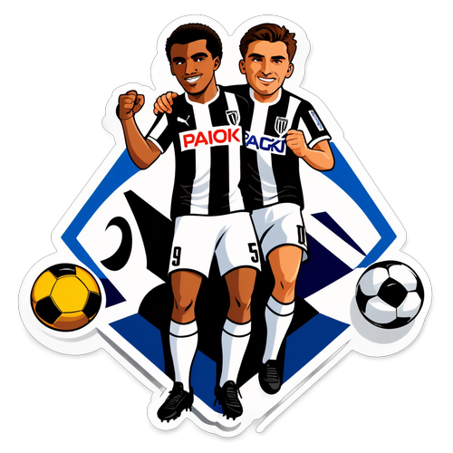 Sticker cu fotbaliști celebrați ai PAOK și FCSB