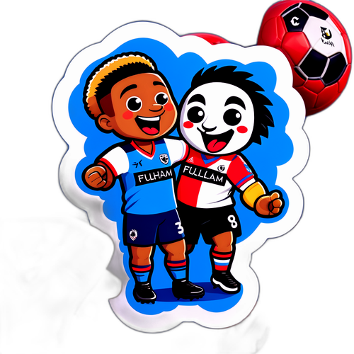 Sticker ya Vichekesho vya Mascots wa Fulham na Crystal Palace