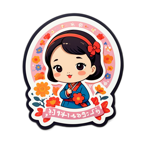 귀여운 김혜자 스티커