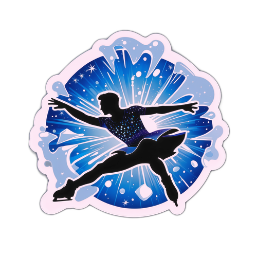 Dynamiczne ujęcie łyżwiarza figurowego