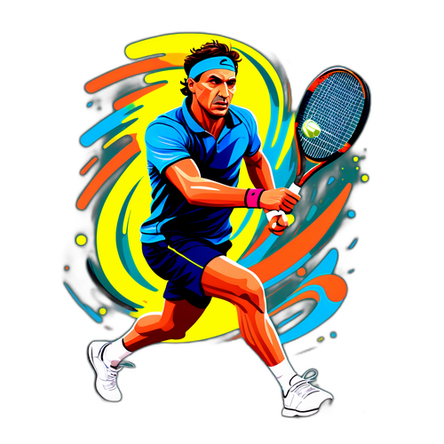 Dynamic Portrait of a Tennis Player