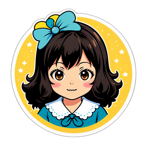 かわいくスタイライズされた吉野トモコの顔