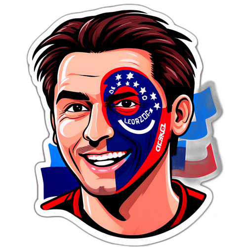 Fanático de San Lorenzo con cara pintada