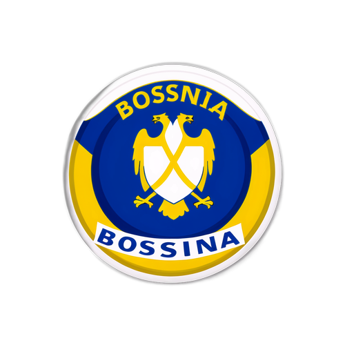 Flagga av Bosnien med fotbollssymboler