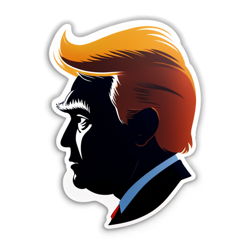 Sticker Siluet Trump: Ekspresi Berani untuk Peminat Sejati!